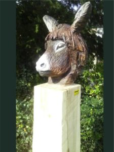 Houten beeld Ezel