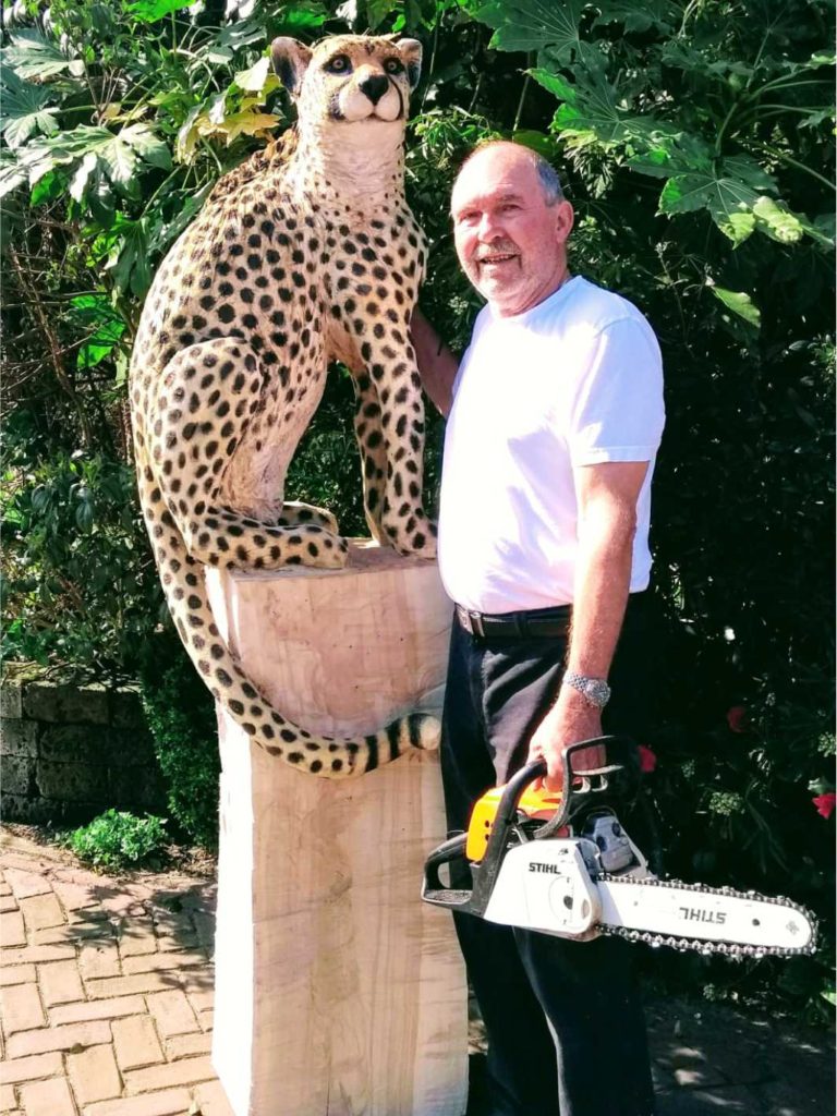 Houten beeld Cheetah