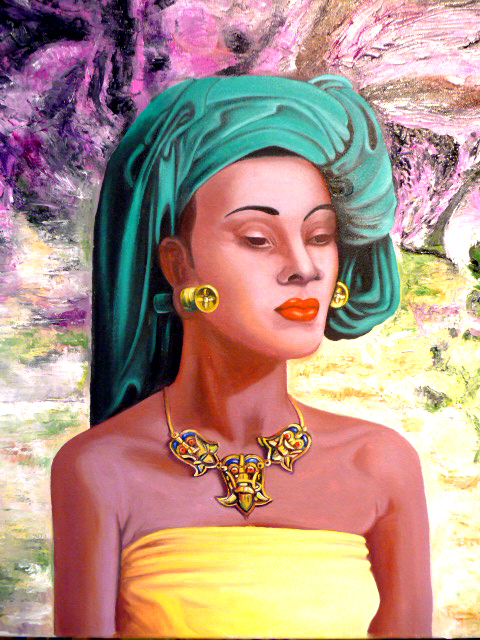 Olieverf china girl 01