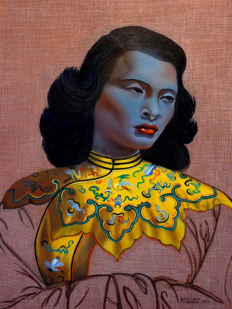 Olieverf chinees girl 02